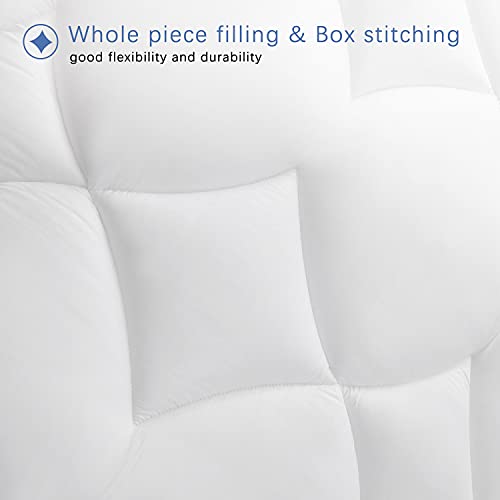  Lipo Comforter Duvet Insert King - All Season Comforters King Size - Quilted Down Alternative Comforter Reversible Duvet Insert With Corner Tabs (White,King,90x102 Inches)