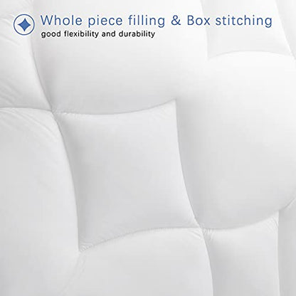 Lipo Comforter Duvet Insert King - All Season Comforters King Size - Quilted Down Alternative Comforter Reversible Duvet Insert With Corner Tabs (White,King,90x102 Inches)