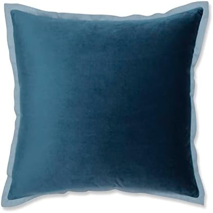  Pillow Perfect Indoor Velvet Collection Lumbar Pillow, 12" X 20", Black