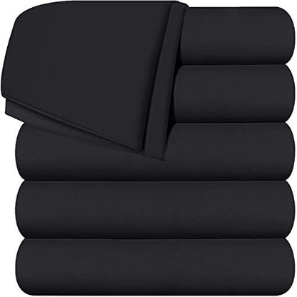  Utopia Bedding Flat Sheets - Pack Of 6 - Soft Brushed Microfiber Fabric - Shrinkage & Fade Resistant Top Sheets - Easy Care (Twin, White)