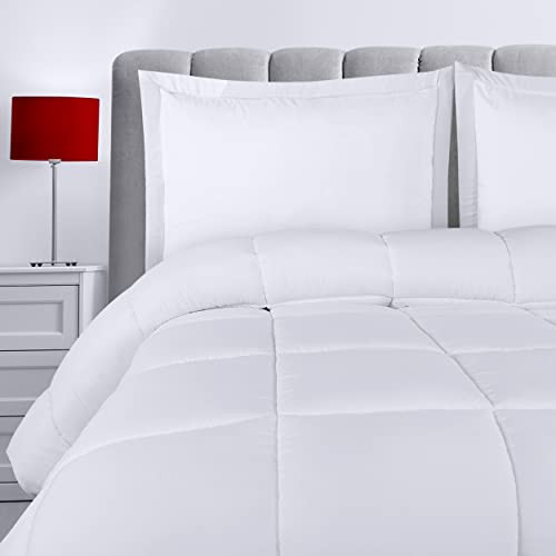  Queen Comforter Set With 2 Pillow Shams - Bedding Comforter Sets - Down Alternative White Comforter - Soft And Comfortable - Machine Washable