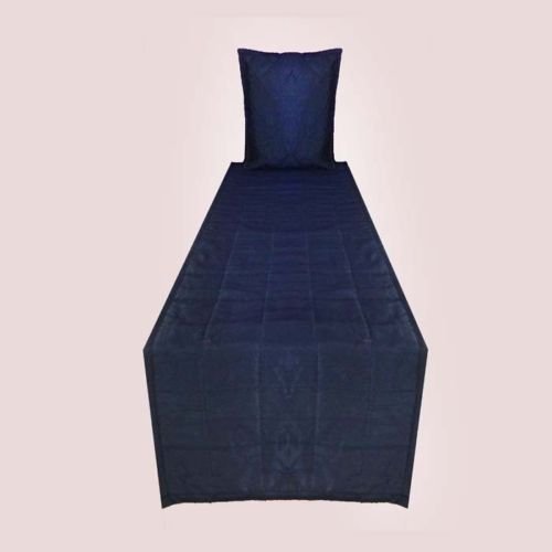  Quilted Bed Runner - Navy Blue Bed Scarf Long Side Runner Throw King/Queen/Twin Size With Decorative Cushion Cover Polyester 20" Wide X 86" Long (50 Cm X 218 Cm)