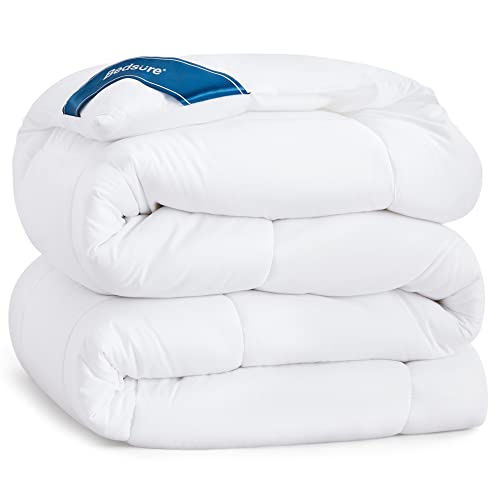  Comforter Full Size Duvet Insert - Down Alternative White Full Size Comforter, Quilted All Season Full Comforter With Corner Tabs