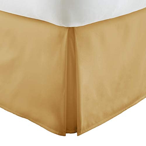  Ienjoy Home Home Collection Pleated Bed Skirt, Queen, Gold