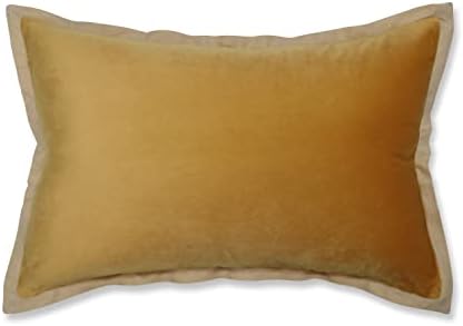  Pillow Perfect Indoor Velvet Collection Lumbar Pillow, 12" X 20", Black