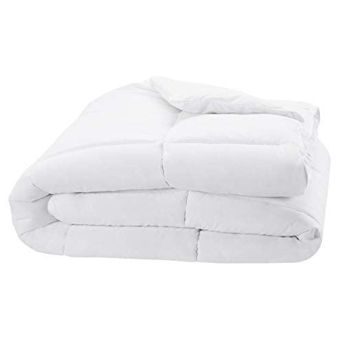 Amazon Basics Down Alternative Bedding Comforter Duvet Insert, King, White, Light