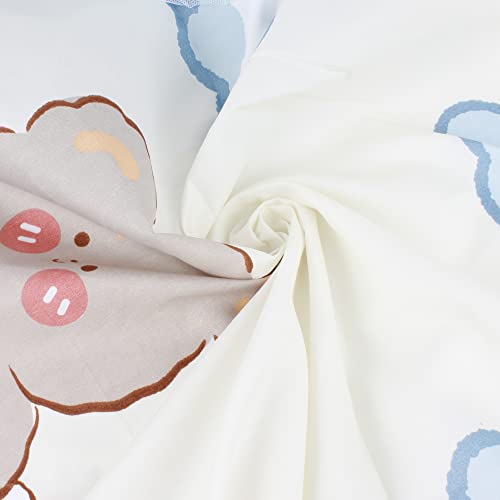 GENERIC Beautiful Gauze Bunk Bed Curtains Drapes With Lace Privacy Bed Canopy For Bottom, 2 Panels, Bear Rabbit