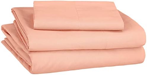  Amazon Basics Soft Microfiber 4 Piece Sheet Set With Elastic Pockets, Full, Black Grid, Geometric