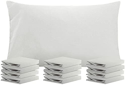  NTBAY 12 Pack 100% Brushed Microfiber Queen Pillowcases, Super Soft And Cozy, Wrinkle, Fade, Stain Resistant With Envelope Closure Pillow Cases, 20x30 Inches, Dark Grey