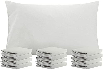  NTBAY 12 Pack 100% Brushed Microfiber Queen Pillowcases, Super Soft And Cozy, Wrinkle, Fade, Stain Resistant With Envelope Closure Pillow Cases, 20x30 Inches, Dark Grey
