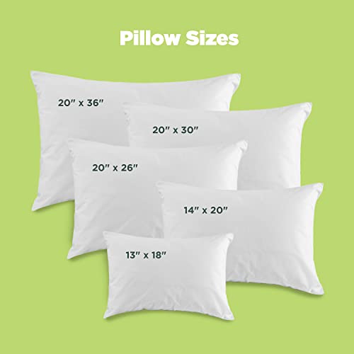  Japanese Pillowcase (14x20) - Enclosed Sleeve Style - Made In USA - Organic Natural