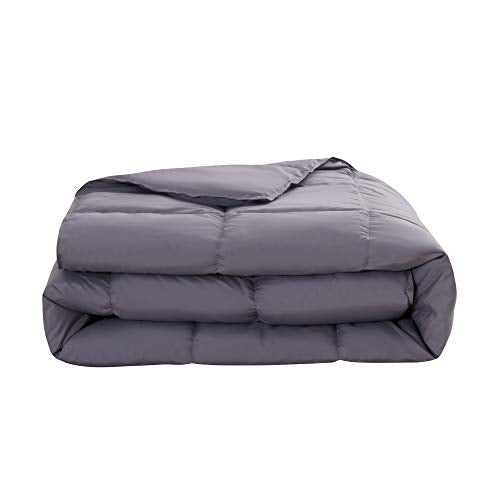  Royal Hotel Plush Down Alternative Comforter Queen - Gray Duvet Insert With Corner Tabs - All-Season Hypoallergenic Comforter Reversible - 100% Plush Down Alternative Fill - Oversized Queen, Gray