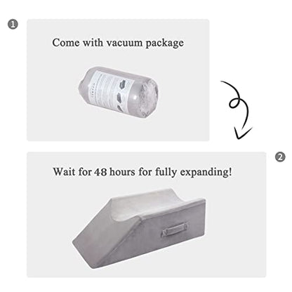  TANYOO Velvet Leg Pillows For Leg Knee Ankle Surgery Recovery, Leg Elevation Pillow For Broken Foot, Good For Leg Pain, Hip And Knee Pain Relief Medium Size For Children And Short Persons