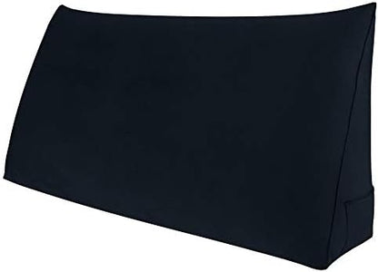  WOWMAX Triangular Wedge And Body Positioners Reading Pillow Large Bolster Headboard Backrest Support Cushion For Day Bed Bunk Bed With Removable Cover Twin Velvet Gray