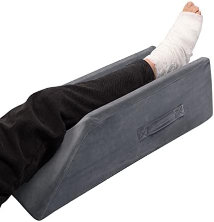  TANYOO Velvet Leg Pillows For Leg Knee Ankle Surgery Recovery, Leg Elevation Pillow For Broken Foot, Good For Leg Pain, Hip And Knee Pain Relief Medium Size For Children And Short Persons