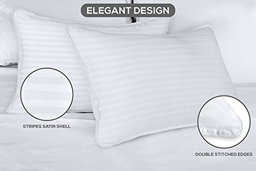 Pillows For Sleeping, Set Of 8, Cooling Hotel Quality, For Back, Stomach Or Side Sleepers (8, Queen)