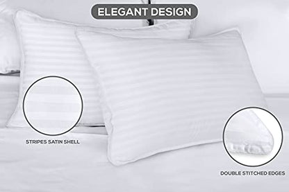  Pillows For Sleeping, Set Of 8, Cooling Hotel Quality, For Back, Stomach Or Side Sleepers (8, Queen)