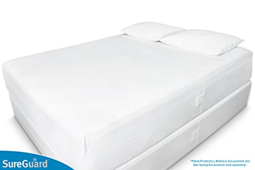  Of 2 Standard Size SureGuard Pillow Protectors - 100% Waterproof, Bed Bug Proof, Hypoallergenic - Premium Zippered Cotton Terry Covers