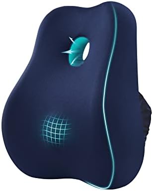  Max&Love Lumbar Support Pillow Cover Ergonomic Design Orthopedic Backrest For Back Pain Relief Memory Foam Back Support For Office Chair Computer Chair Car Seat Recliner And Couch (Dark Gray)