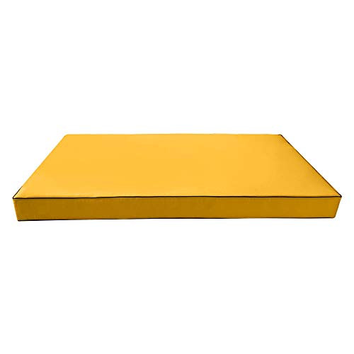  |SLIPCOVER ONLY|S1 Outdoor Daybed Mattress Bolster Backrest Cushion Covers Contrast Trim Twin AD108