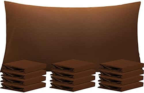  NTBAY 12 Pack 100% Brushed Microfiber Queen Pillowcases, Super Soft And Cozy, Wrinkle, Fade, Stain Resistant With Envelope Closure Pillow Cases, 20x30 Inches, Dark Grey