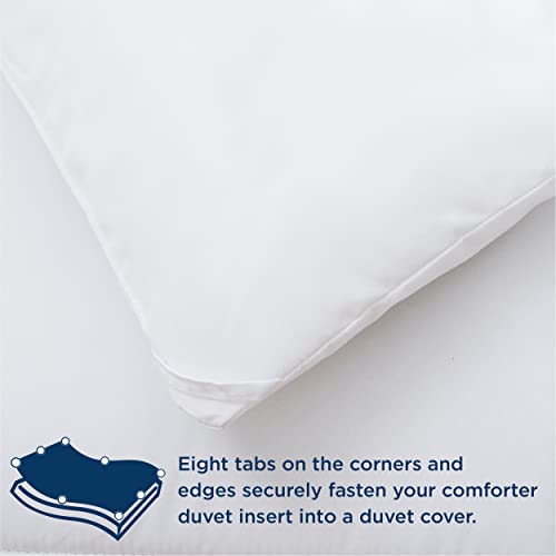  Comforter Full Size Duvet Insert - Down Alternative White Full Size Comforter, Quilted All Season Full Comforter With Corner Tabs
