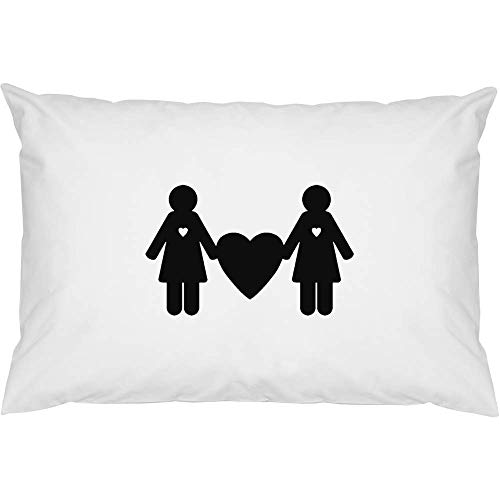  Azeeda 2 X 'Lesbian Couple' Cotton Pillow Cases (PW00007568)