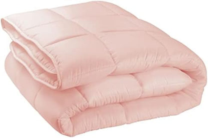  MDesign Twin All-Season Down Alternative Comforter - Quilted Duvet Insert Or Stand-Alone Comforter - Plush Microfiber Fill, Box Stitched - Machine Washable - Gray