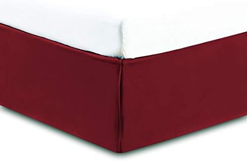  Hotel Luxury King Split Corner Bed Skirt 16 Inch Drop Solid Light Grey 100% Cotton Hotel Quality