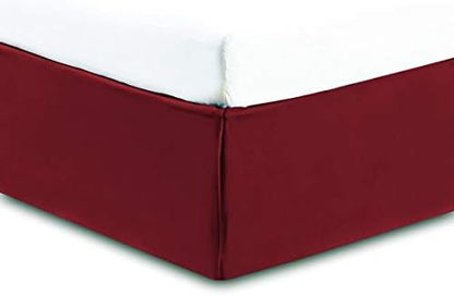  Hotel Luxury King Split Corner Bed Skirt 16 Inch Drop Solid Light Grey 100% Cotton Hotel Quality