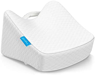  ZIKEE Knee Pillow For Side Sleeper, Memory Foam Leg Pillow Designed For Americans, Cooling Pillow With Ergonomic Design For Sciatica, Hip & Back, Knees Joints Pain Relief, With 2 Washable Pillowcases