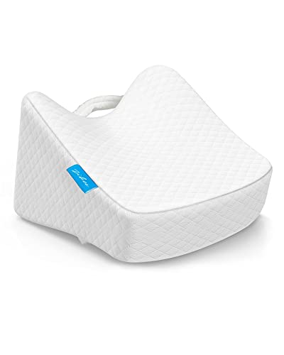  ZIKEE Knee Pillow For Side Sleeper, Memory Foam Leg Pillow Designed For Americans, Cooling Pillow With Ergonomic Design For Sciatica, Hip & Back, Knees Joints Pain Relief, With 2 Washable Pillowcases