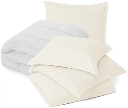  Nestl Bedding Comforter And Duvet Set, Down Alternative Comforter, Microfiber Duvet Set - Comforter Cover And 1 Pillow Sham, Twin - Lavender