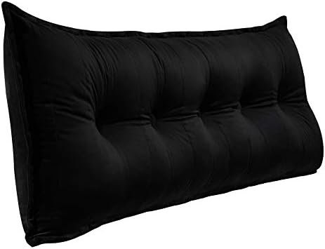 Rectangular Headboard Pillow Bolster Pillow For Bed Back Rest Pillow For Sitting In Bed Daybed Pillows Back Support Pillow For Bed Reading Pillow Velvet Cyan Queen