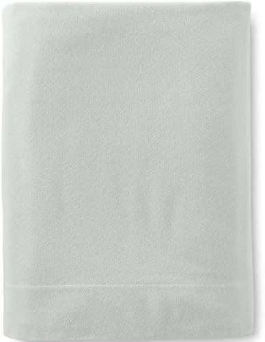  Lands' End 5oz Flannel Solid Flat Sheet White Queen Flat Sheet