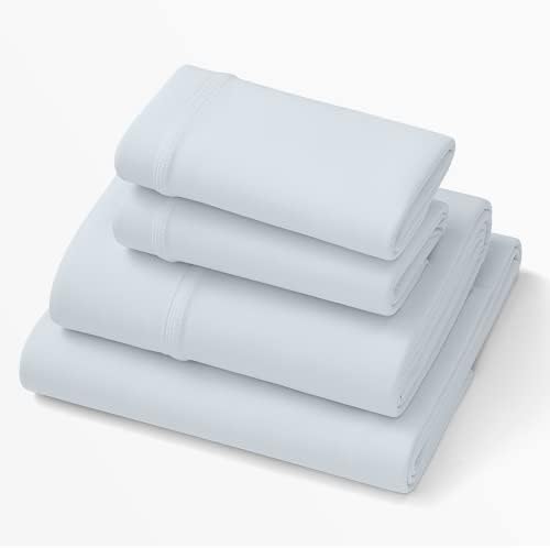  Purple SoftStretch Sheets, King/Cal King, Bamboo Sheets, Moisture-Wicking, Stormy Grey, California King