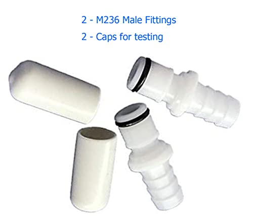  MHYYT Replacement Sleep Number Bed 2 M236 Male Connectors + 2 Caps For Testing Sleep Number Bed Air Chamber Leaks， Fixed King Sized Sleep Number Air Mattress Which