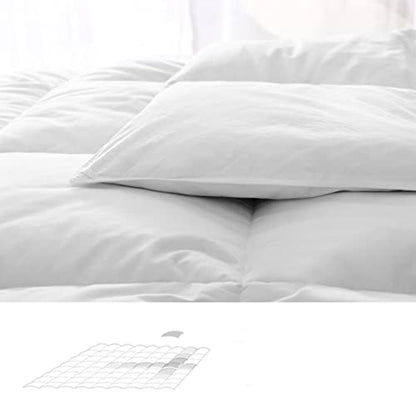  Queen Size Down Comforter - Goose Duck All Season Down Comforter With Filling Down And Feather And Cotton Cover - Duvet Insert Or Stand-Alone Down Comforter
