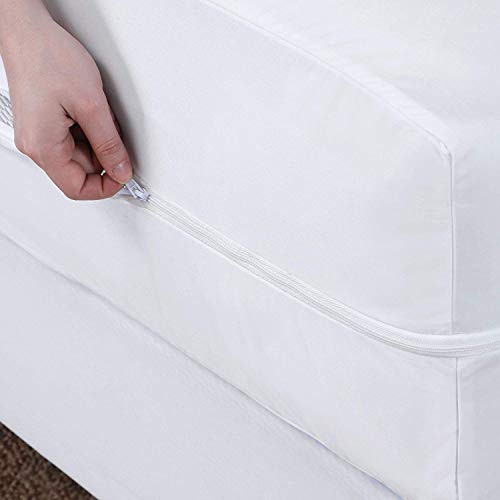  Queen Mattress Protector Cover Zippered | 100% Waterproof Bed Bug Encasement | Soft, Hypoallergenic And Breathable | Queen Size (60"x80")