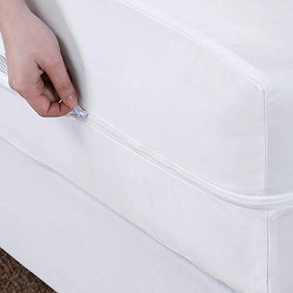  Queen Mattress Protector Cover Zippered | 100% Waterproof Bed Bug Encasement | Soft, Hypoallergenic And Breathable | Queen Size (60"x80")