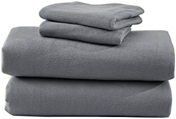  Cozy Fleece Warm And Cozy Microfleece Sheet Set, Ivory, Queen