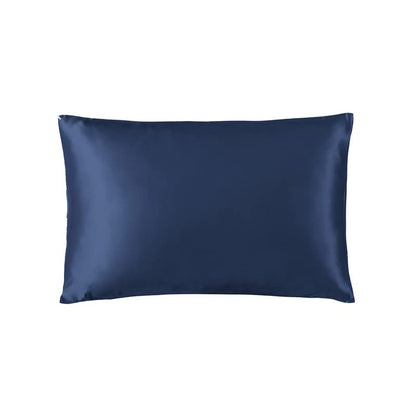  100% Natural Mulberry Silk Pillowcase For Hair And Skin Luxury 25 Momme Mulberry Silk Pillow Cases With Hidden Zipper Closure, Navy Blue, Queen