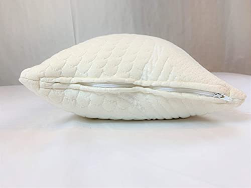  Organic Travel Pillow Shredded Latex With Premium Organic Cover Protector + 1 Organic Pillowcase (Non-Adjustable), For: Airplane, Car, Bus, Train, Camping & Business Travels