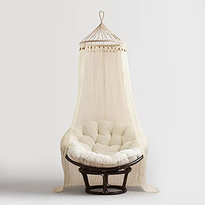 SN HANDICRAFTS Boho Sheer Cotton Macrame Canopy/Macrame Canopy/Macrame Wedding Accessories/Baby Nursery Canopy