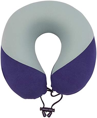  Edelvey Grey Memory Foam Travel Pillow Comfortable U-Shaped Head Neck Support Pillow For Travelling In Airplane Car