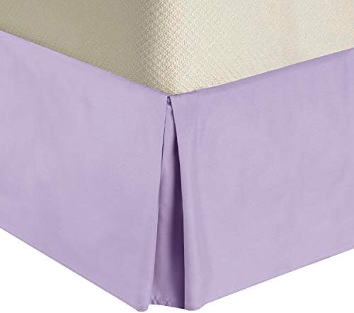  Solid 300 Thread Count, 100-Percent Cotton Full Pleated Tailored With 15-Inch Drop And Split Corners Bed Skirt, Taupe