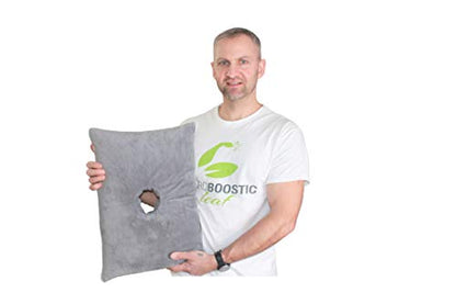  Ear Piercing Protection - Ear Pillow With Ear Hole For Sleeping With Sore Ear Pain - Support Earplugs For Sleep - Memory Foam Pillow With Holes For Chondrodermatitis CNH (20 X 14 X 3 Inches - Grey)