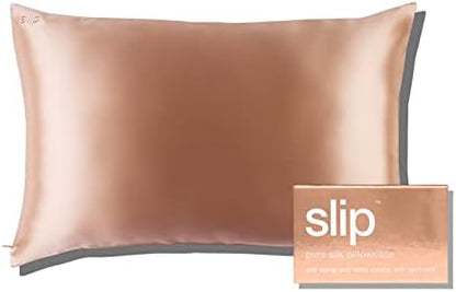 Slip Lip Silk King Pillowcase, Charcoal (20" X 36") - 100% Pure 22 Momme Mulberry Silk Pillowcase - Anti-Aging, Anti-BedHead, Anti-Sleep Crease