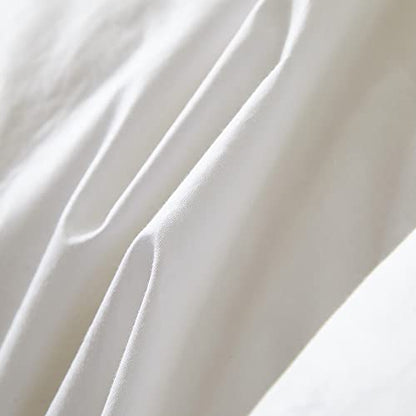  Premium Goose Feathers Down Comforter King Size All Season Medium Warmth Solid White 100% Cotton Cover Down Proof Duvet Insert With Corner Tabs, 60 Oz