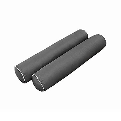  DBM IMPORTS *Cover ONLY*-Style 5 Outdoor Daybed Mattress Bolster Pillow Slipcovers Contrast Pipe Trim Full Size - AD003